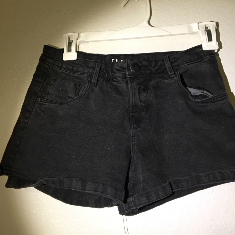 Black denim shorts from cotton on